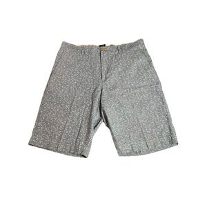 J.Crew Shorts‎ Men's 34 Rivington 11" Gray Chino Shorts Floral AOP Preppy Beach